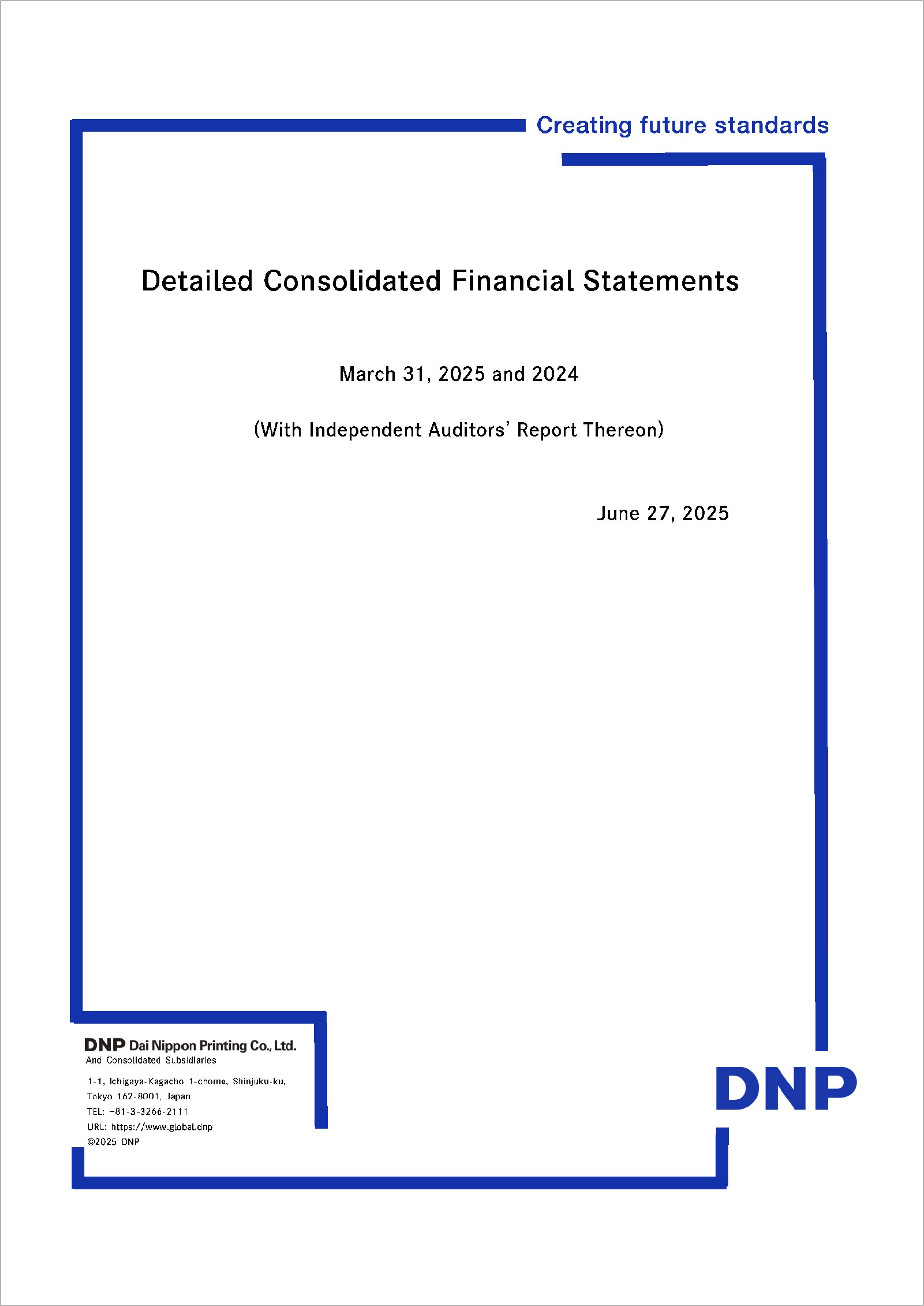 Cover image of Detailed Consolidated Financial Statements 2025
