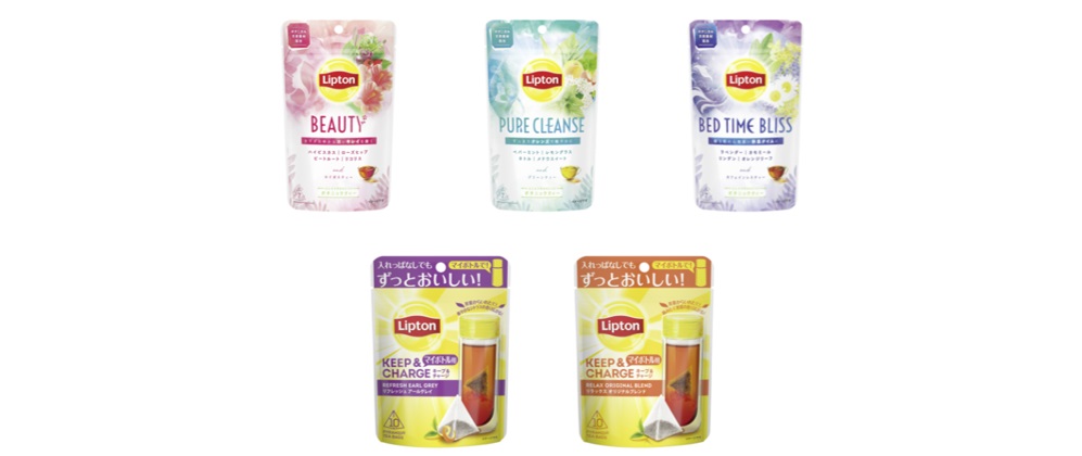 The pictures of “Lipton Botanic Tea” and “Lipton Keep & Charge,” the products of Lipton Teas and Infusions as an example of adoption